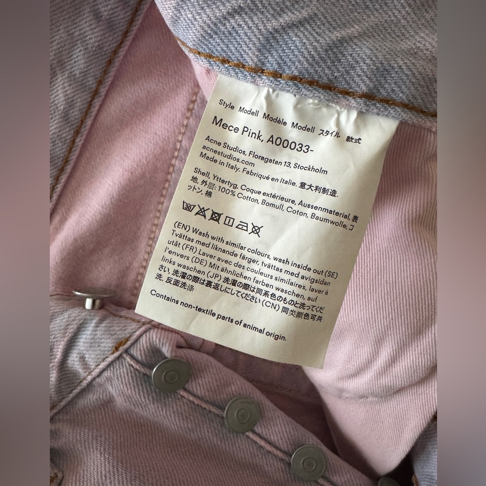 Acne Studios high rise Pink Washed Jeans - Picture 8 of 12